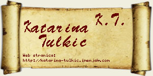 Katarina Tulkić vizit kartica